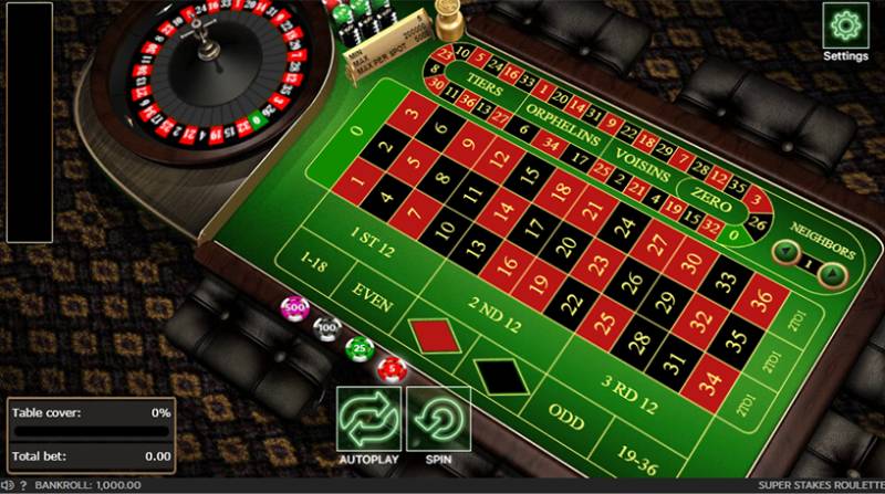 Các loại cược phổ biến trong Super Roulette