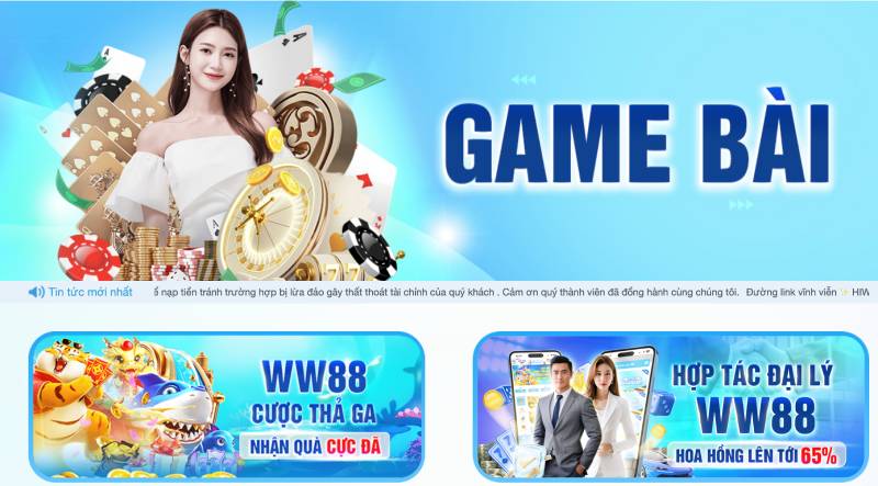 Giao diện và trải nghiệm chơi game bài tại WW88