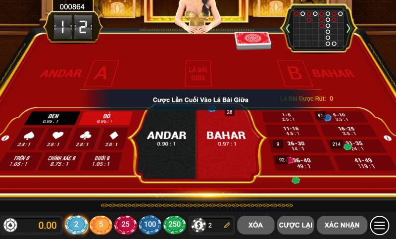 Kinh nghiệm cược Andar Bahar tại W88